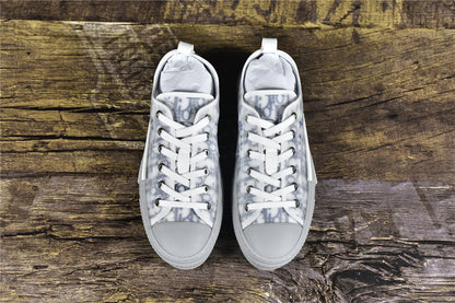 D!OR B23 Low-Top Navy Blue Oblique Canvas