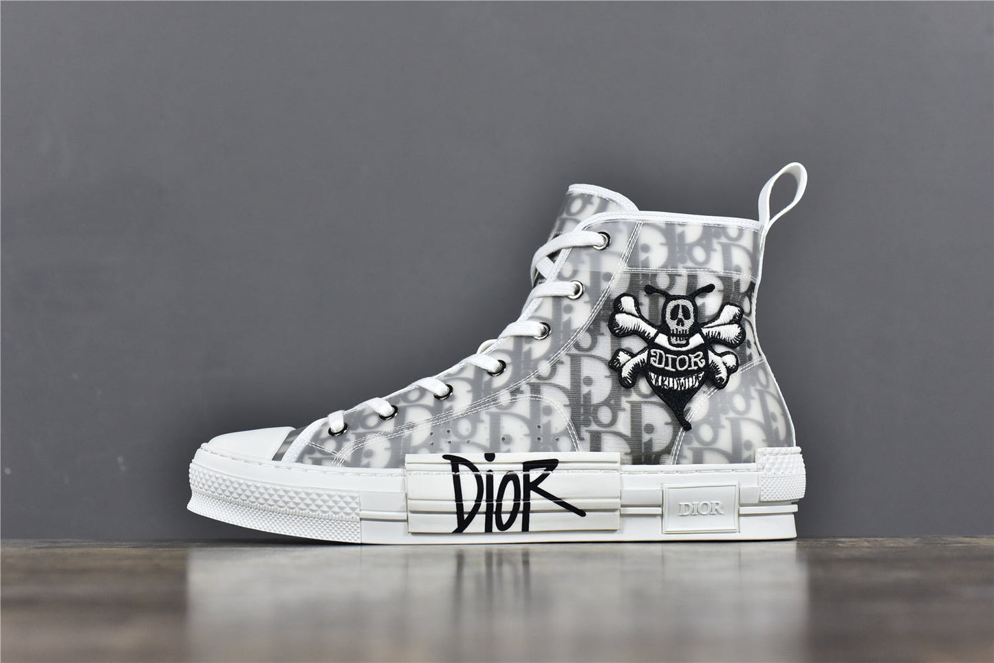 D!OR B23 High-Top Oblique Canvas