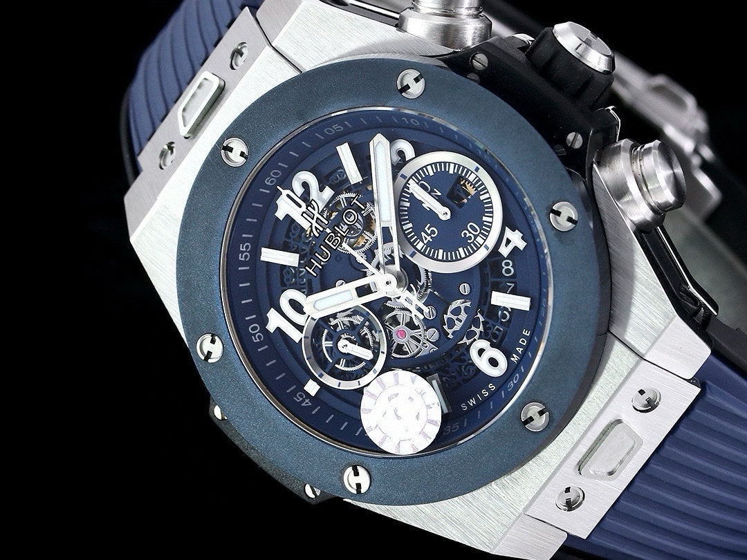 HBT Chronograph - Blue - Blue Rubber - Automatic - 42mm