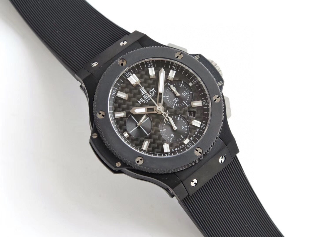HBT Chronograph -Black Ceramic - Black Rubber - Automatic - 44mm