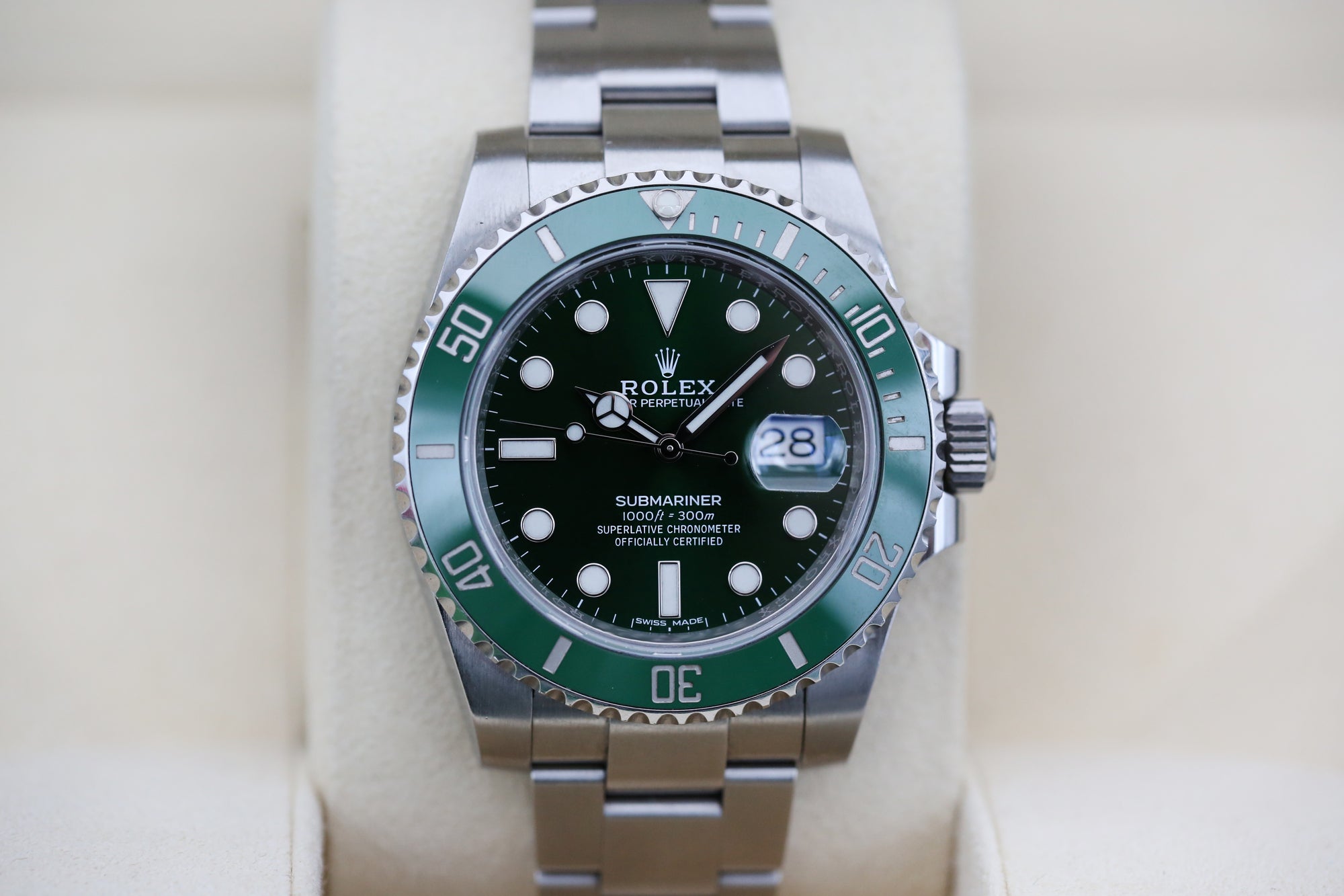Rolx Green SUBMARINER 40mm 2015 Hulk