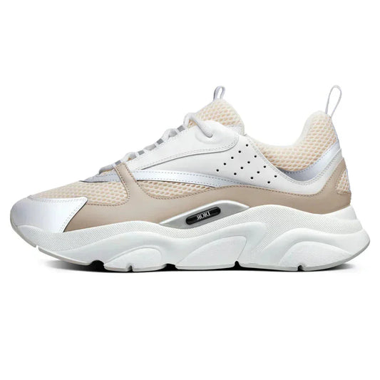 D!OR B22 Beige White Calfskin Trainer