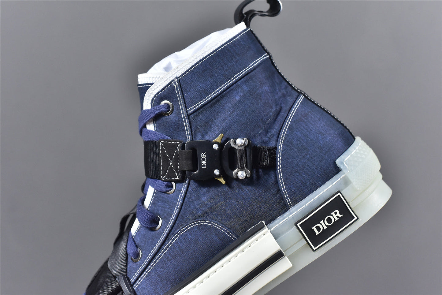 D!OR B23 High-Top Blue Technical Canvas
