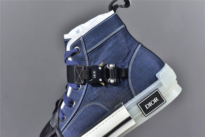 D!OR B23 High-Top Blue Technical Canvas