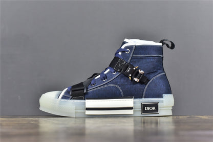 D!OR B23 High-Top Blue Technical Canvas