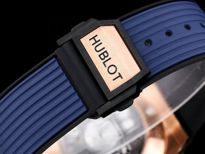 HBT Chronograph -Yellow Blue - Blue Rubber - Automatic - 42mm
