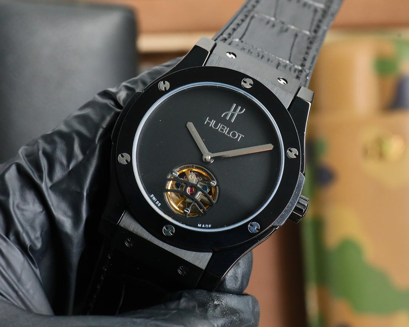 HBT Black - Black Leather - Automatic - 45mm