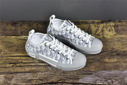D!OR B23 Low-Top Navy Blue Oblique Canvas