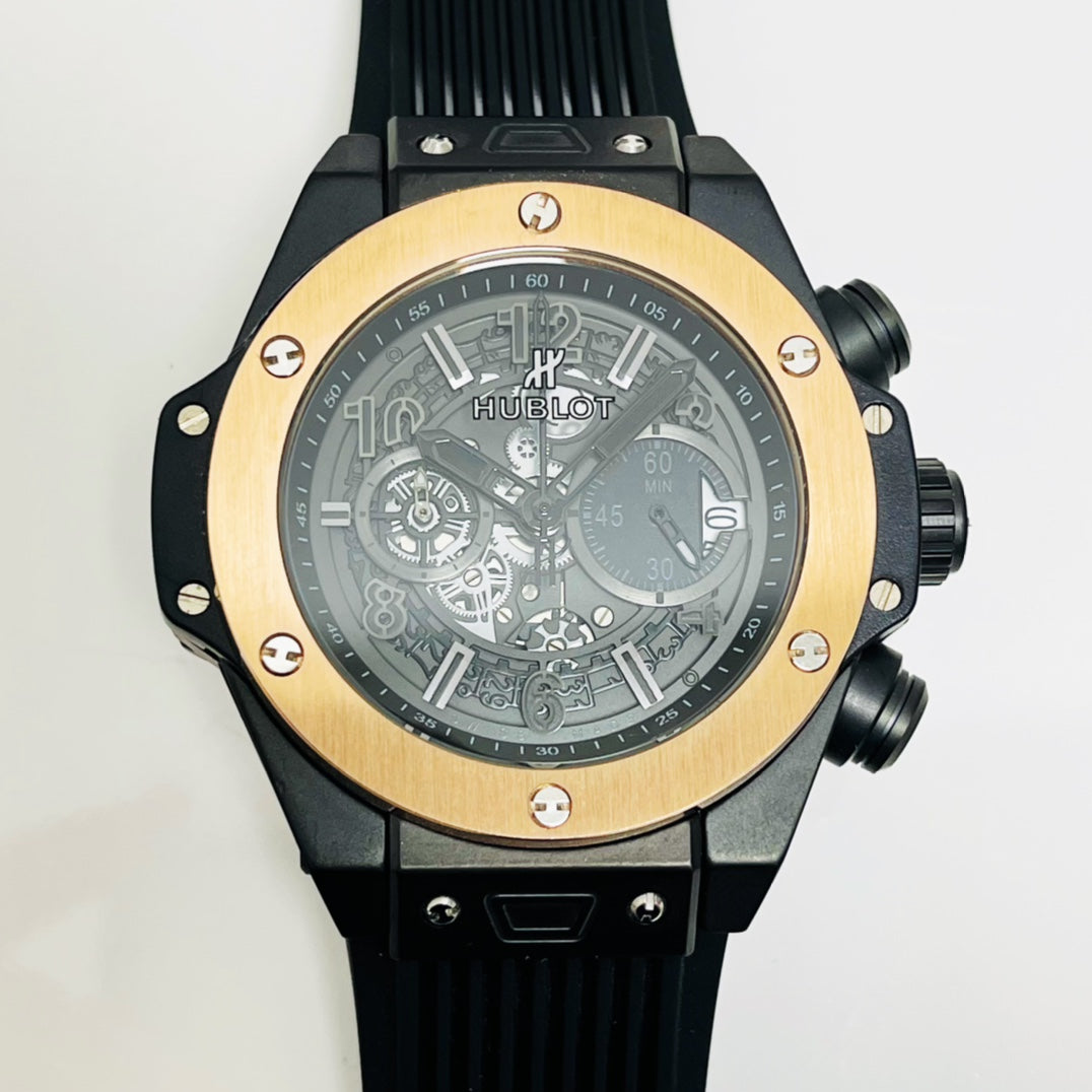 HBT Chronograph - Black 904L Steel - Black Rubber - Quartz - 42mm