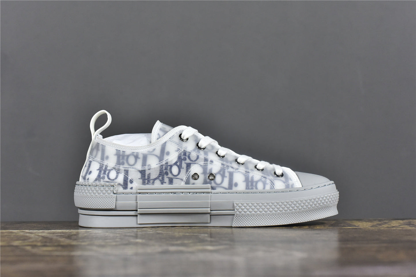 D!OR B23 Low-Top Navy Blue Oblique Canvas