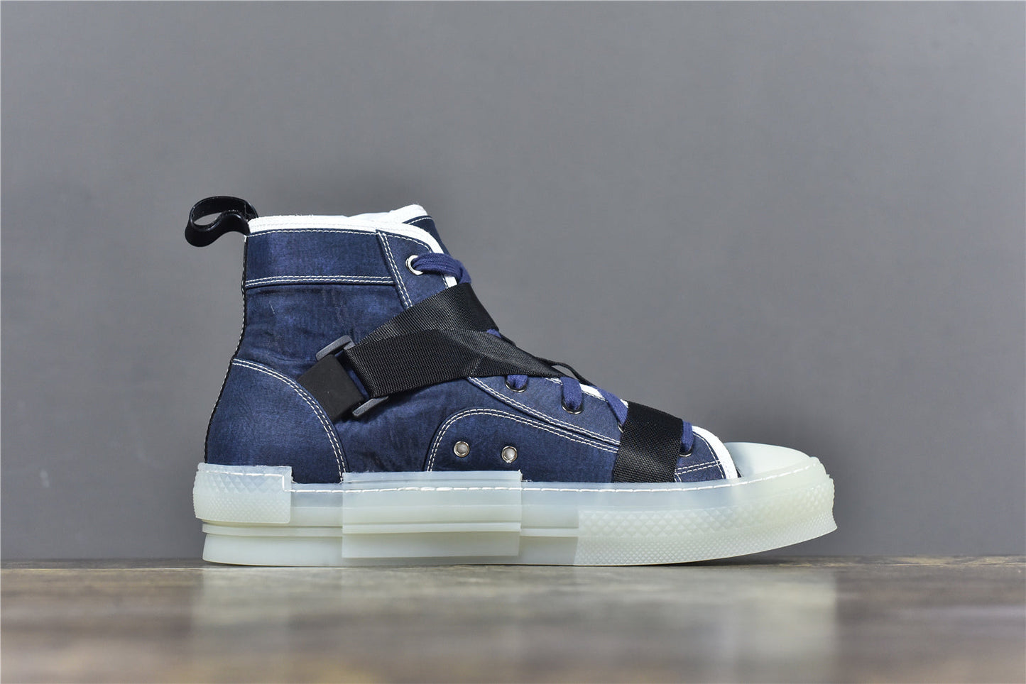 D!OR B23 High-Top Blue Technical Canvas
