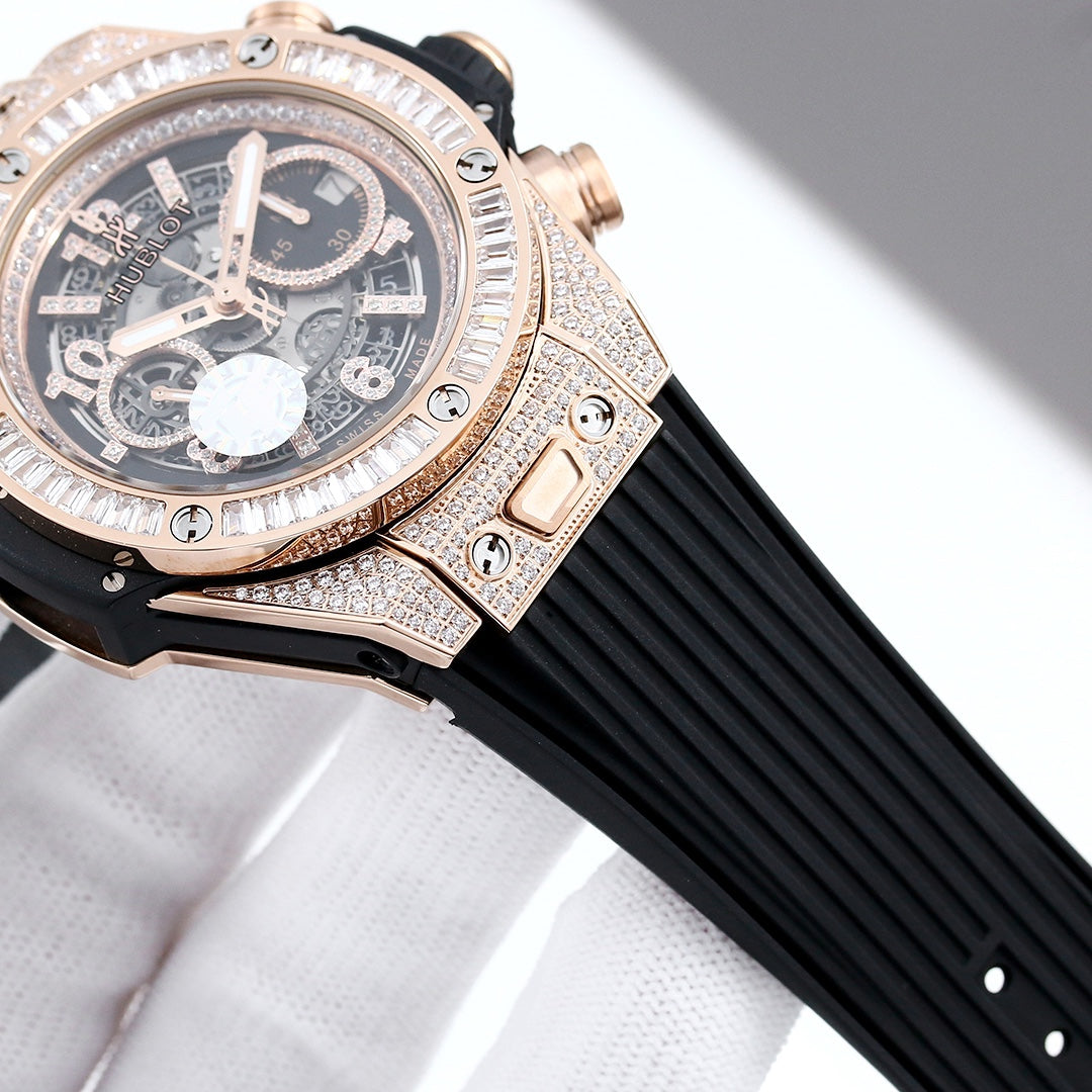 HBT Yellow Gold 904L Steel - Black Rubber - Automatic - 42mm
