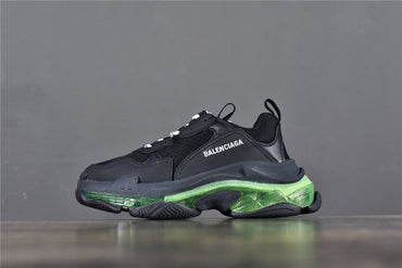 Bciaga Triple S Clear Sole Black/Fluorescent Yellow