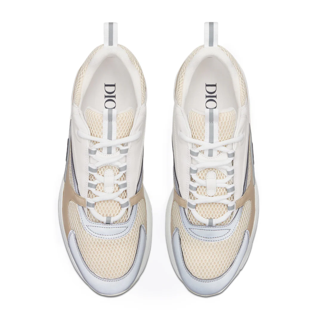 D!OR B22 Beige White Calfskin Trainer