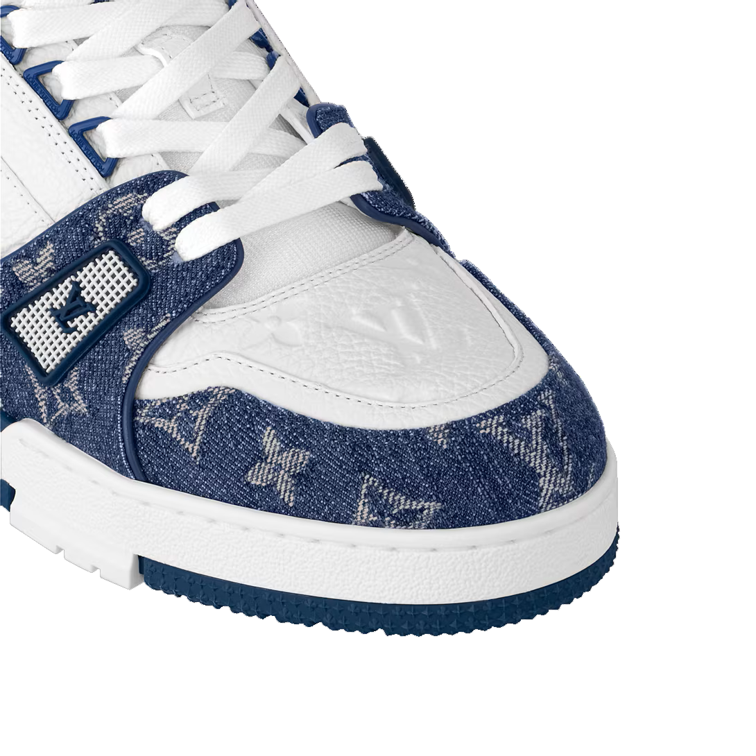 LV Trainer Monogram Denim White Blue