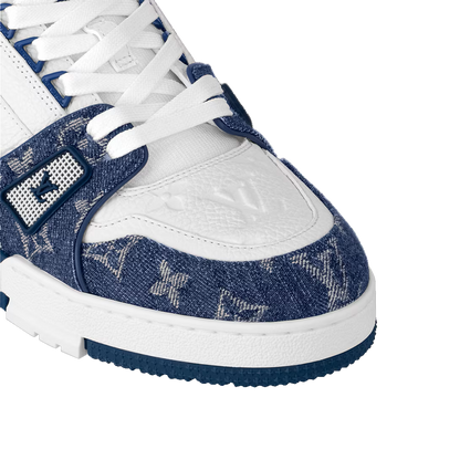 LV Trainer Monogram Denim White Blue