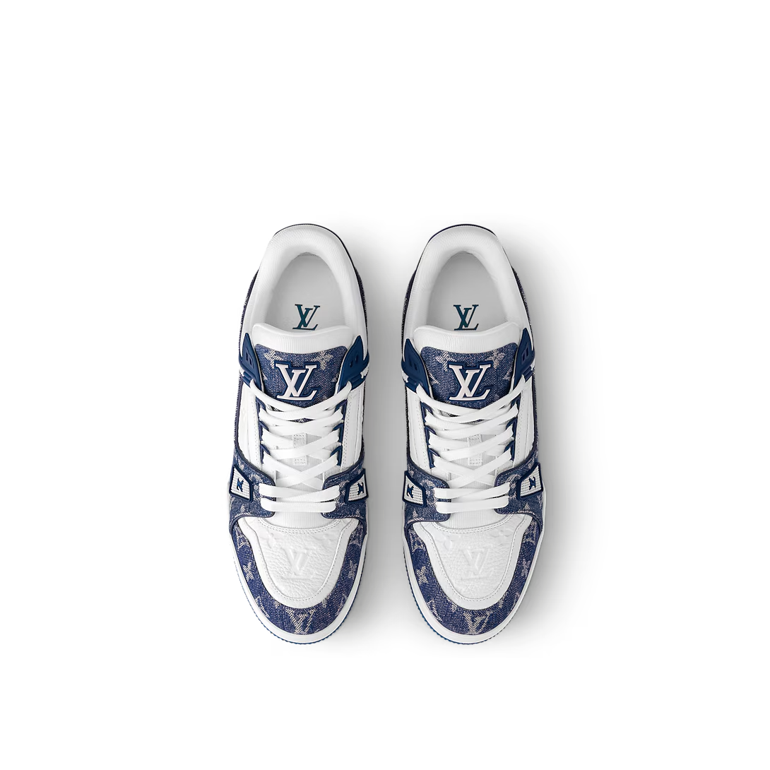 LV Trainer Monogram Denim White Blue